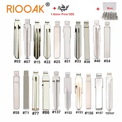 200pcs/lot KD VVDI Xhorse Remote Key Blade Uncut Car Key Blank Set with Box with 200pcs 1.6mm Pins