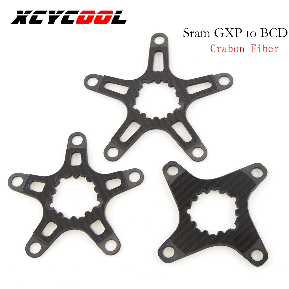 XCYCOOL Carbon Fiber Chainring Adapter Spider Converter to BCD104/110/130 4/5 Arms Crank Crankst Road Bike