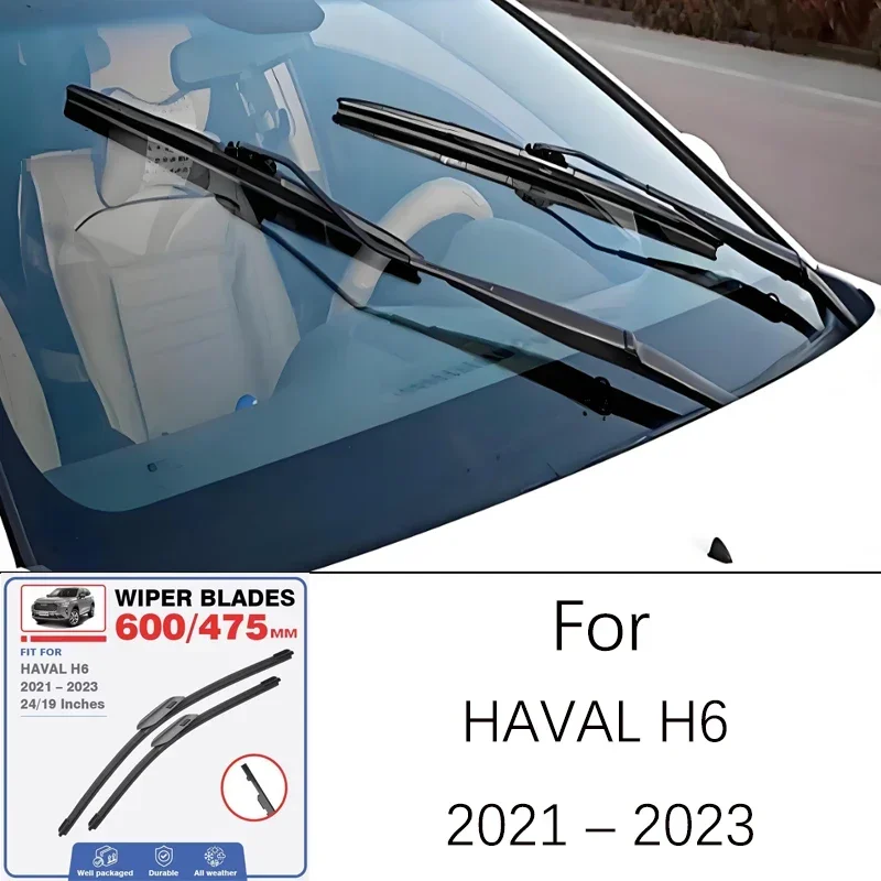 

Windshield Window Brush 24 19 Inches Rubber Front Wiper Blade Accessories For HAVAL H6 2021 2022 2023