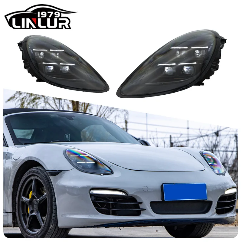 

[1979] Car Head Lamp 981 Headlight Upgrade to 2025 Pdls Style Led Headlights for 2013 2014 2015 Porsche Boxster Cayman