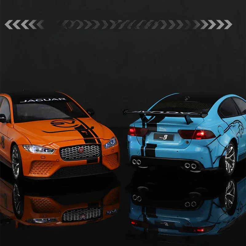 Jaguar XE SV Project 8 Alloy Car Model Simulation 1:18 with Sound Light Collection Miniature Voiture Diecast Boy Toy Home Decor