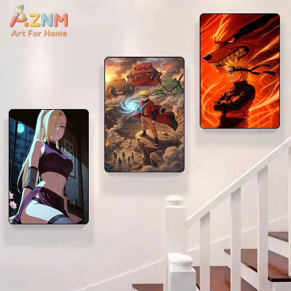 AZNM Naruto Yamanaka Ino Anime Character Canvas Wall Print, Cool Ninja Girl Art Poster, Unframed Canvas Painting for Boys Bedr view 5