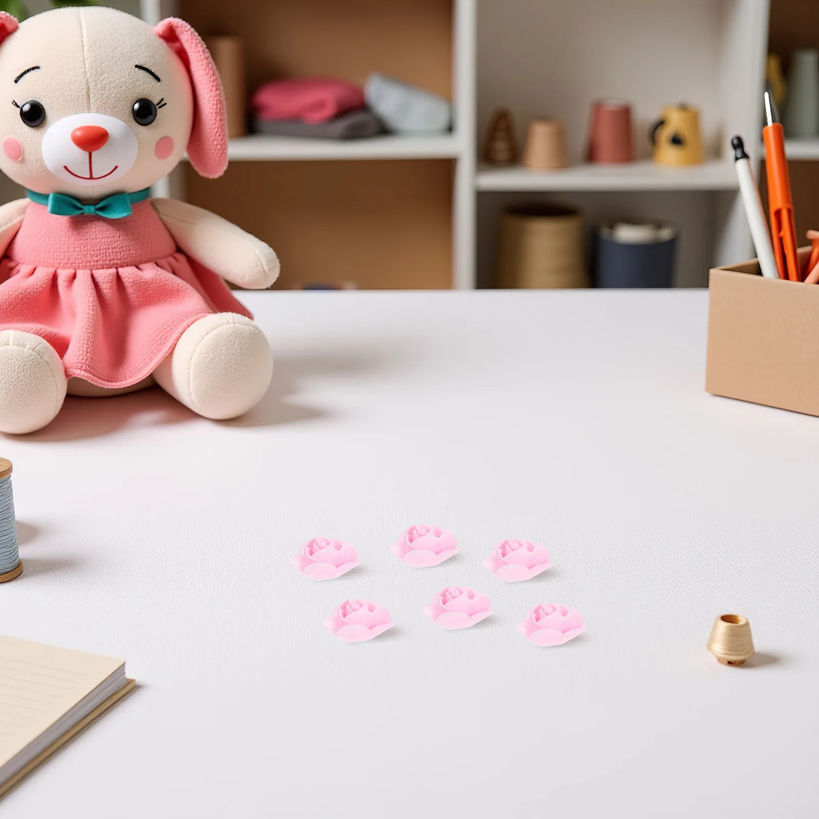 

500Pcs Realistic Artificial Yellow Mini Rose Flower Heads Foam for Wedding Bridal Shower Valentine Decoration DIY