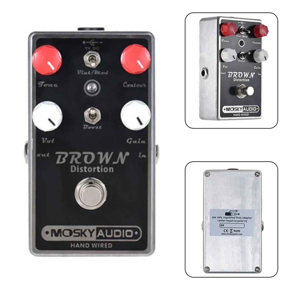 

Upgrade Your Guitar Setup with Mosky Brown Distortion Guitar Effect Pedal Vintage/Modern Switch & Boost Switch