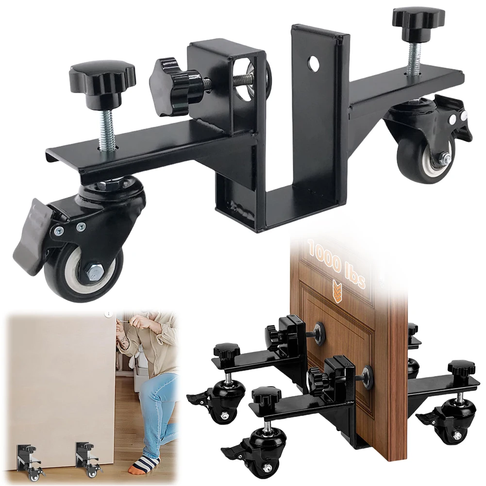 

Door Installation Dolly Adjustable Door Panel Universal Wheel Cart Thicken Portable Door Iron Mover Door Panel Installation Kit