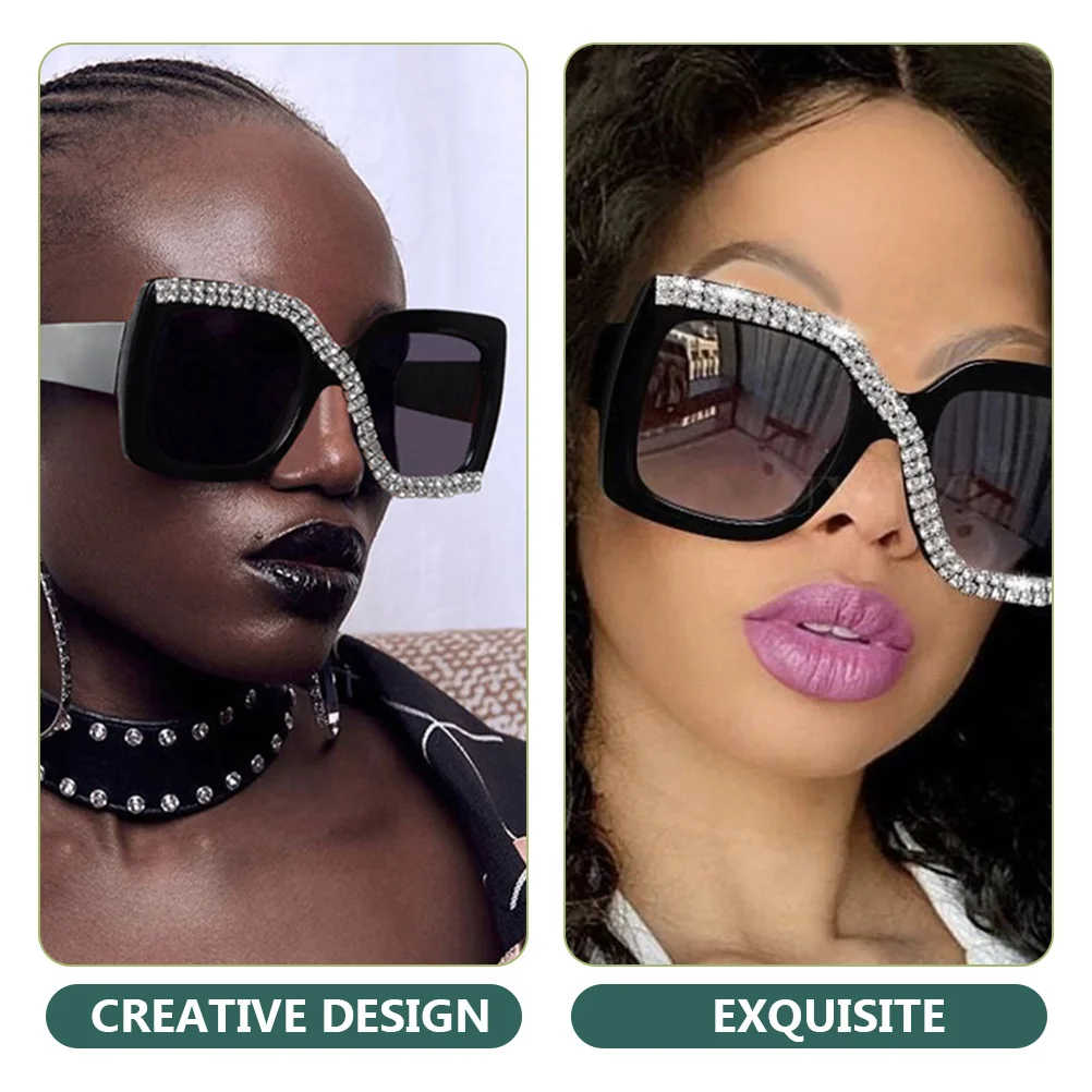 

Vintage Sunglasses Glassess Women Cute Square Frame Trendy Retro Oversized Acetate Women's