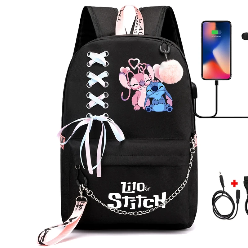 

MINISO Lilo Stitch рюкзак мультфильм сумка для книг дорожная сумка студенческий подростковый рюкзак школьный рюкзак для мальчиков и девочек повседневный рюкзак