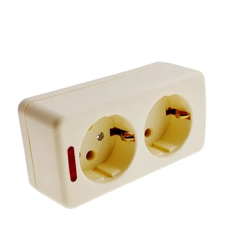 European standard dual 2 two patch panel socket 16A European standard German standard Korean Russian power supply dual socket ﻿