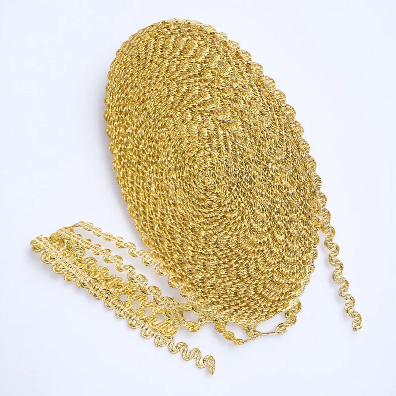 

10m 0.6cm Braided Gimp Trim Ribbon Gold Christmas Hand Crafts Home Decor Gift Wrapping Costumes Personalized Gifts Flexible