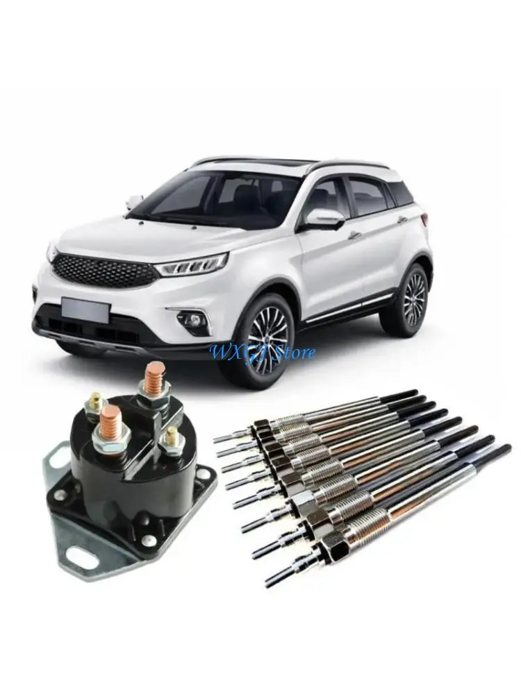 

37JE For F-250 F-350 F-600 7.3L Power Strokes Pickup Relays Solenoid & Glow Plugs F7TZ12B533AB F7TZ12B533C F81Z12B533AA