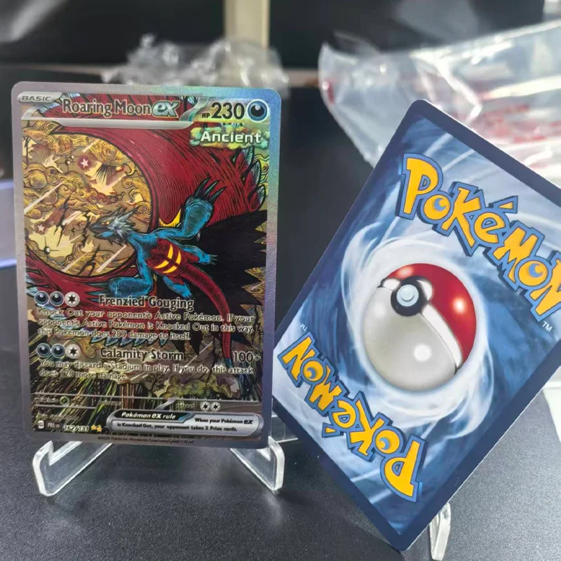 Kartu Diy Pkm Ptcg Kartu Ptcg Bahasa Inggris Kartu Rating Scarlet Violet Paldean Fates Gardevoir Ex 233 Mew Ex 053 Roaring Moon 162 Kartu Anime