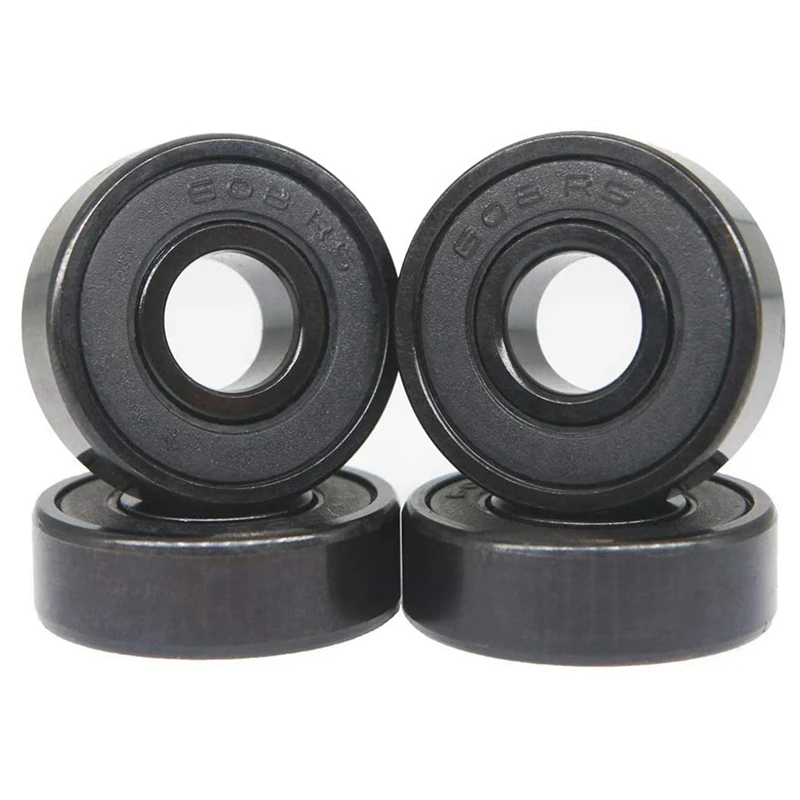 16X High-Speed 608RS Hybrid Black Ceramic Bearings Skateboard Bearings Ceramic Plastic Arc 608 Bearings