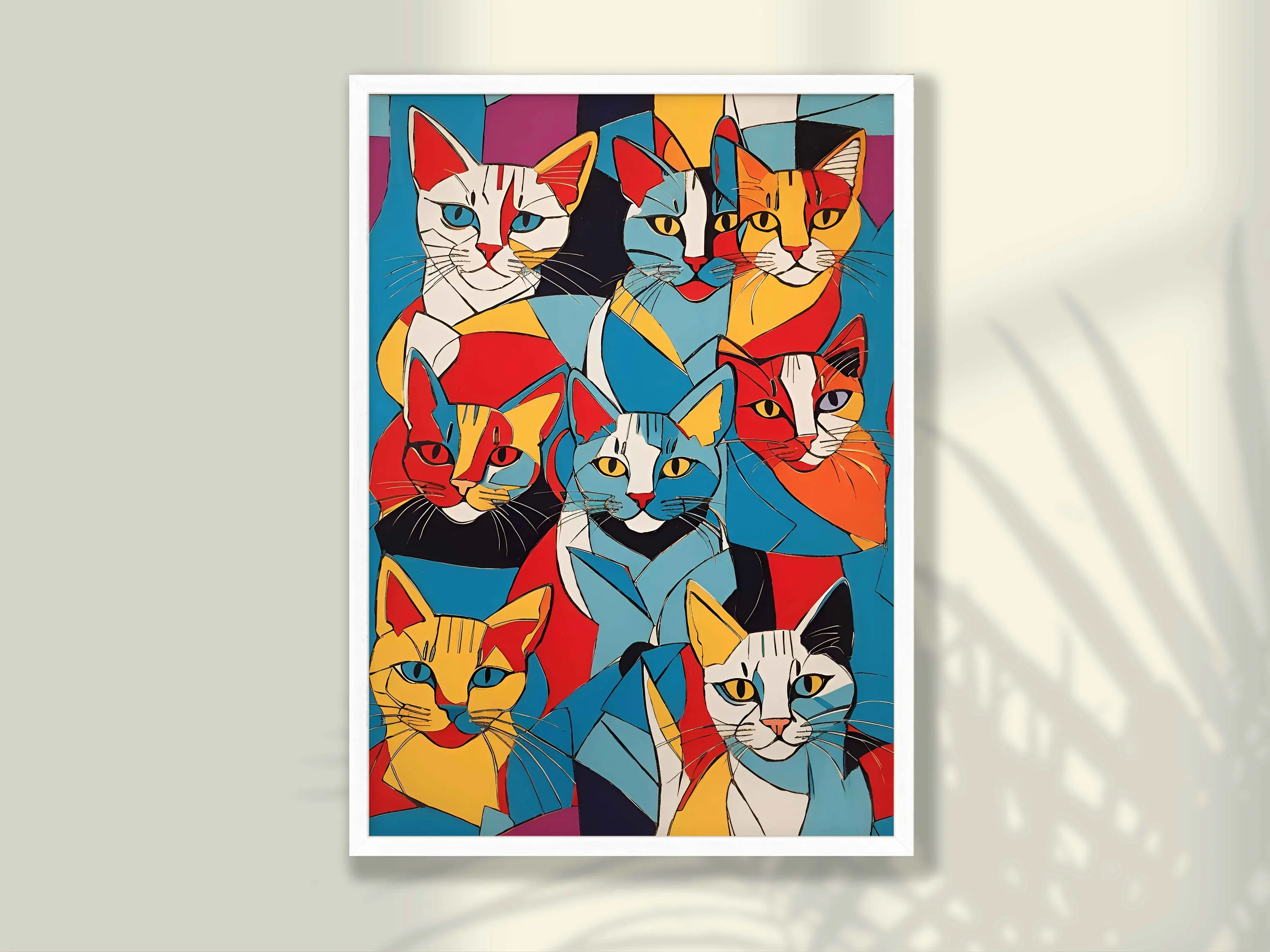 Abstract Artistic Color Bird Cat Dog Poster Print Wall Art Pictures Canvas Painting Living Room Bedroom Home Decor Frameless