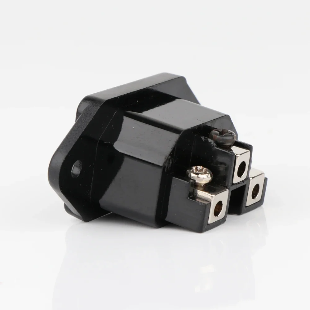 2 قطعة مقبس الطاقة النحاس تصفيح الذهب/الروديوم IEC المقبس التيار الكهربائي مداخل الطاقة المقبس المسمار موصل لا لحام الذكور لوحة دخول التوصيل