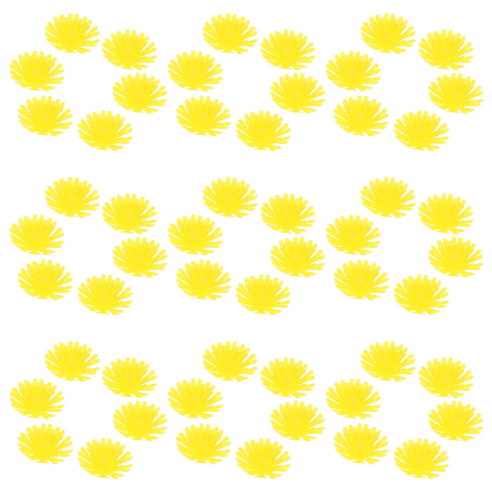 

200Pcs Artificial Yellow Chrysanthemum Flowers Realistic Plastic Sushi Decorations Sashimi Plate Ornaments Japanese Restaurant