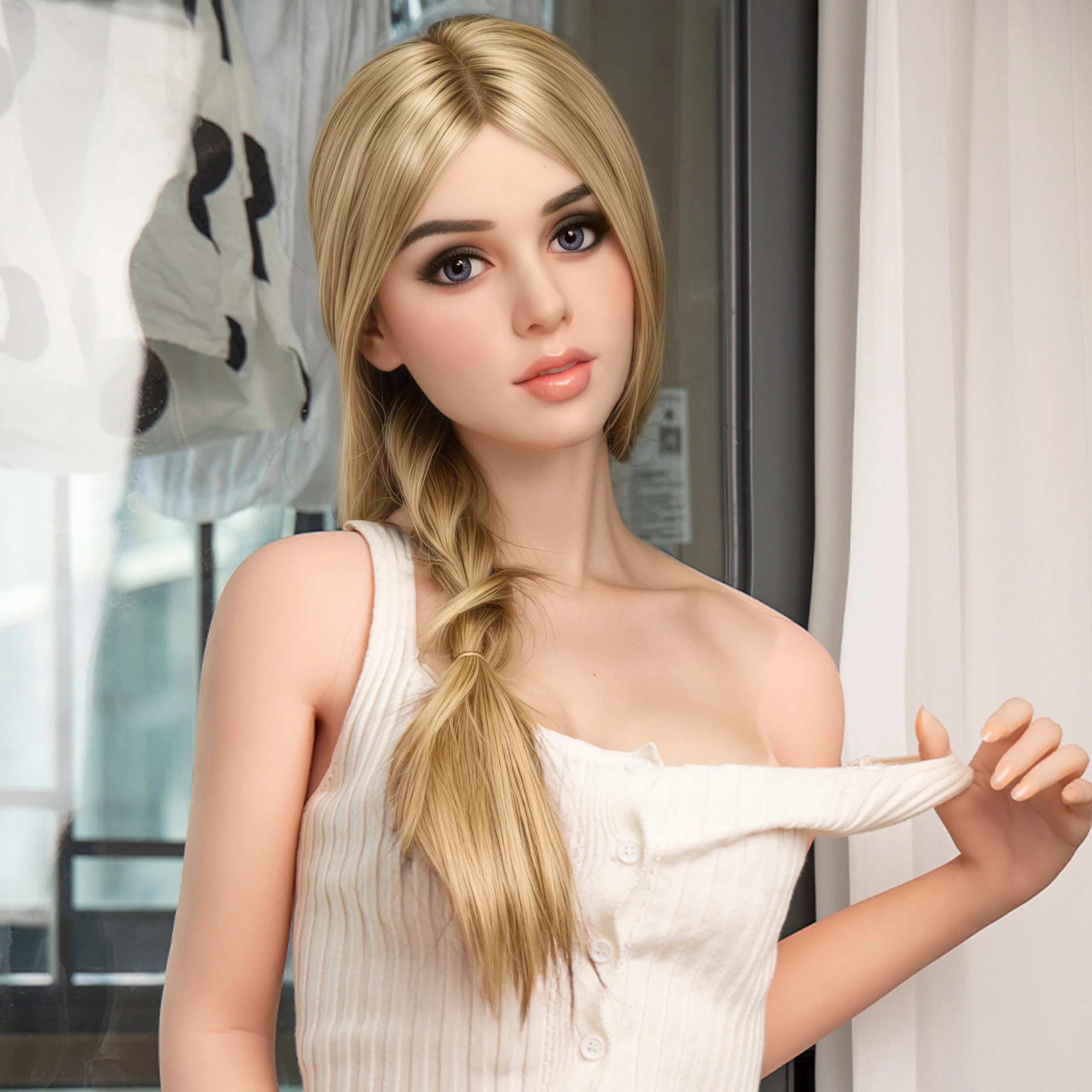 دمية أنيمي 140 سم/150 سم، صديقة مثالية، رأس قابل للفصل مع شعر مستعار، جسم قابل للتعديل مصنوع من مادة TPE، ناعم (بدون ملابس) #1