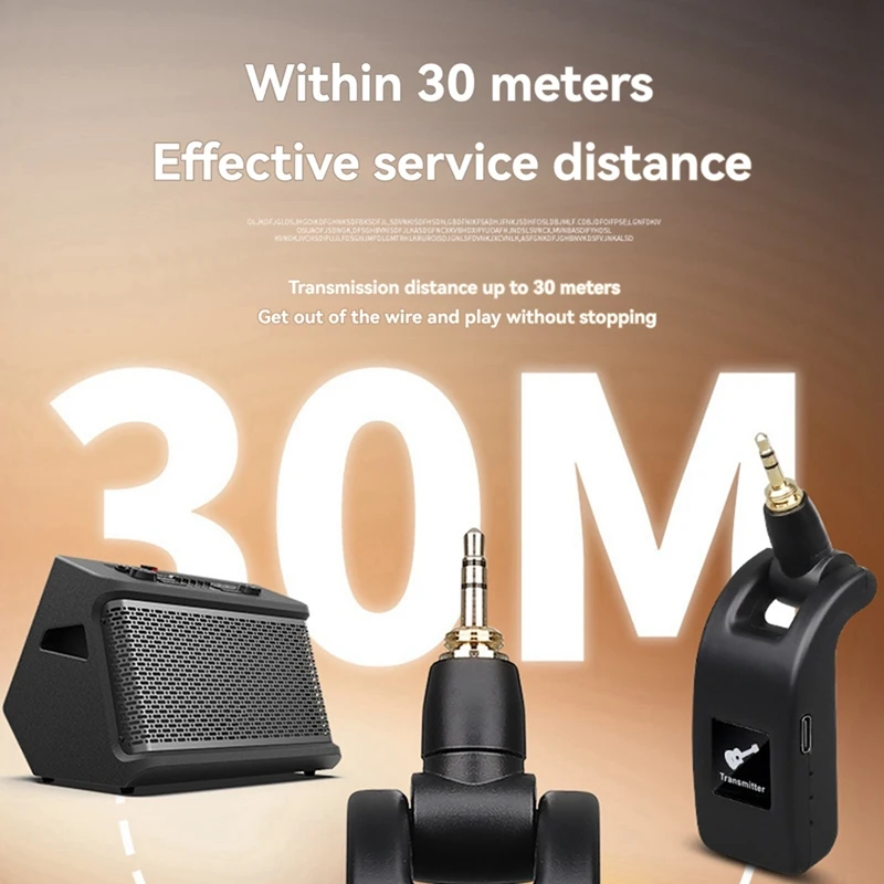 Wireless Guitar System Audio Digital Guitar Transmitter Receiver Built-In Rechargeable Battery For Electric Guitar Bass - Image 3