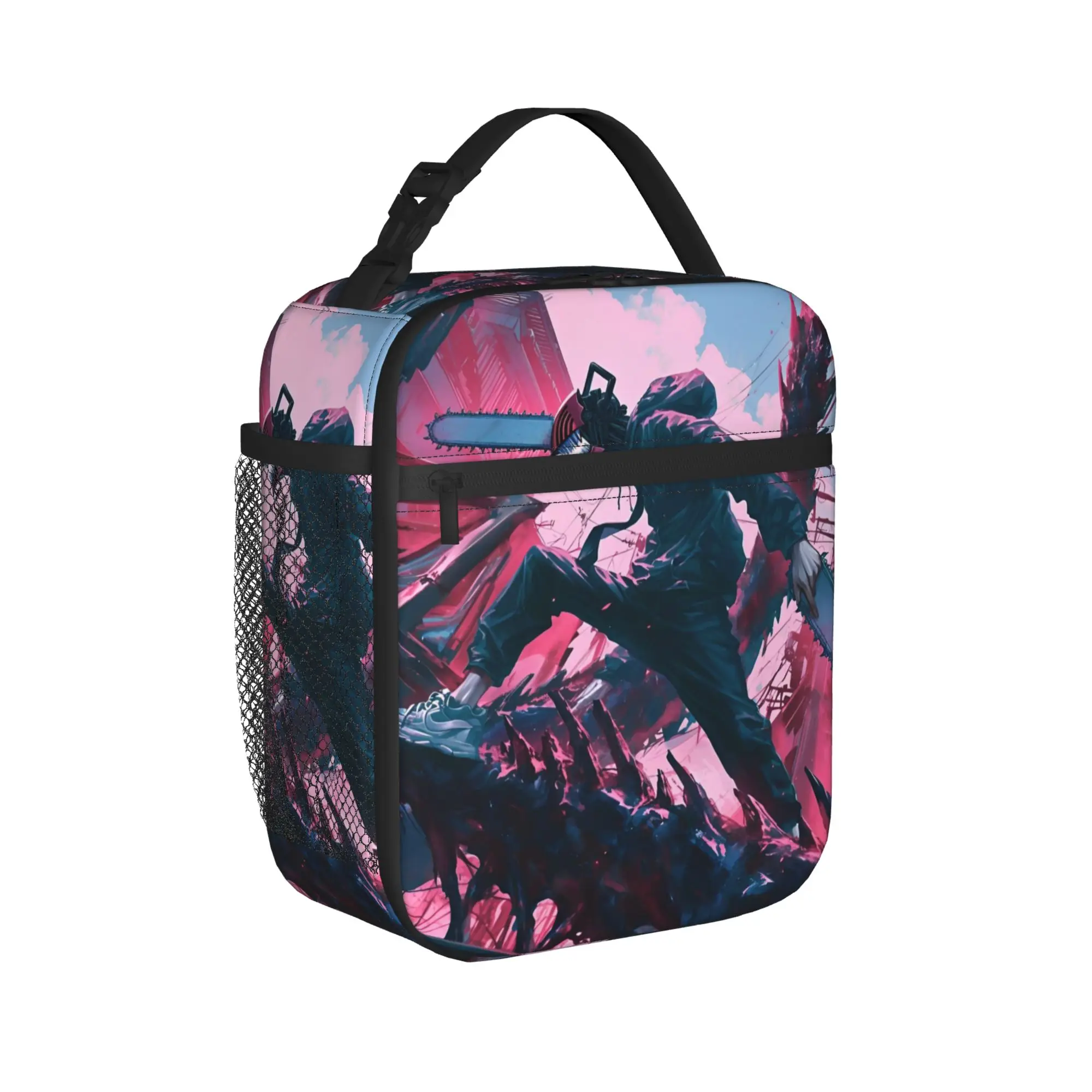 Anime C-Chainsaws  Man Insulated Lunch Bag Large  Meal Container Thermal Bag Tote Lunch Box Work  Outdoor Girl Boy