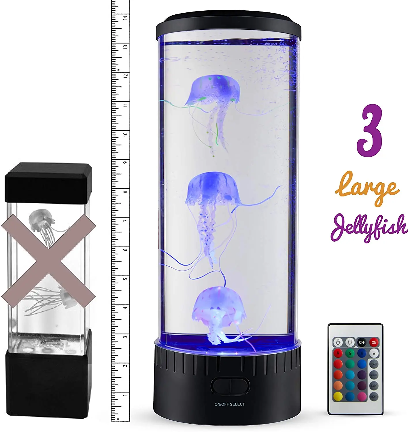 LED Jellyfish Lamp Ambient Night Light Remote Control Color Changing Decorative Lights Aquarium Birthday Gift For Children USB
