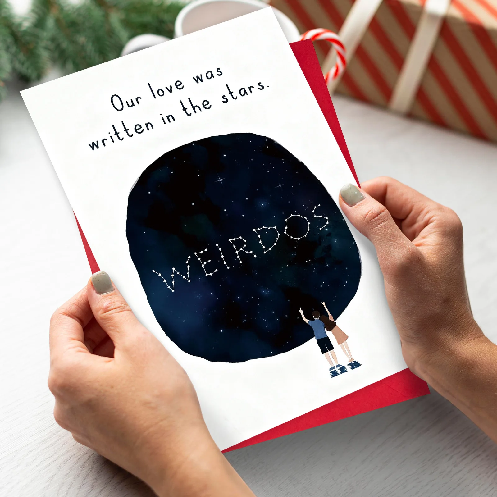 Creative romantic humor couple greeting card self-deprecating sweet exclusive confession significant other gift card - view 4