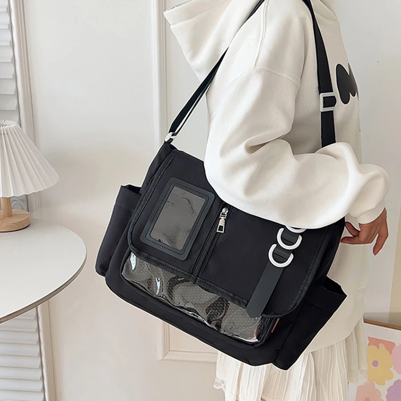 

Сумка Ita из японского аниме с карманом для демонстрации булавок, сумка через плечо Harajuku Otaku, школьная сумка для девочек Y2k