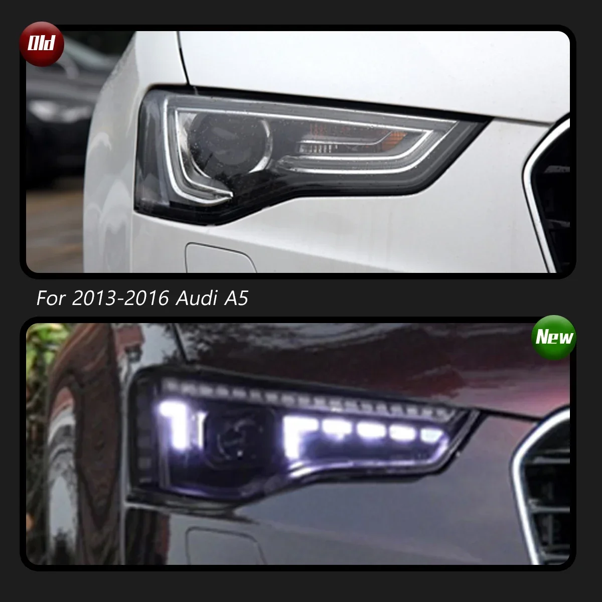 

TYPY Car Headlights For Audi A5 2013-2016 LED Car Lamps Daytime Running Lights Dynamic Turn Signals Car Accessories