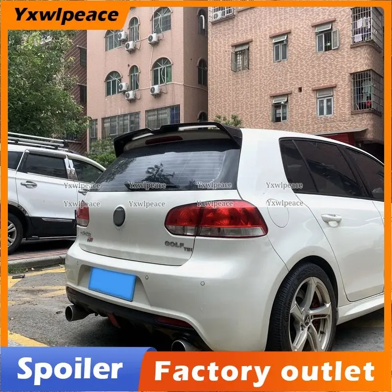 

For Volkswagen VW Golf 6 MK6 and R 2010 2011 2012 2013 ABS Plastic Trunk Wing Rear Roof Spoiler Car Accessories