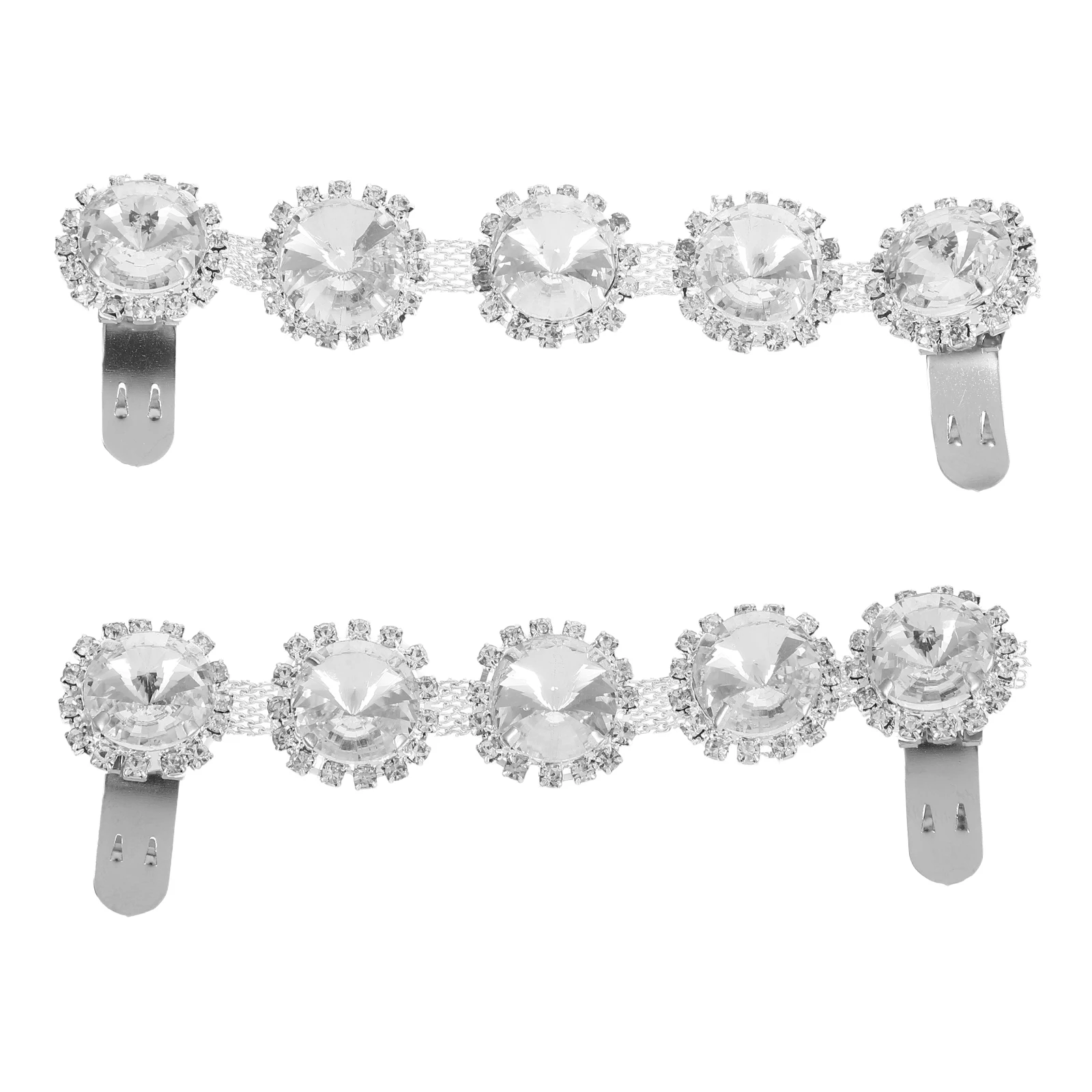 

1 Pair Crystal Decorative Shoe Clips Elegant Sparkling Charms Detachable Bling Accessories For Women High Heels Wedding Bridal