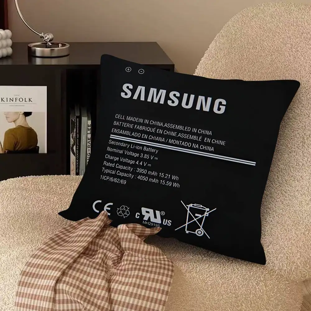 Battery Pillow Case Fashion Square Pillowcase Bedroom Sofa Room Ins Decoration Leisure