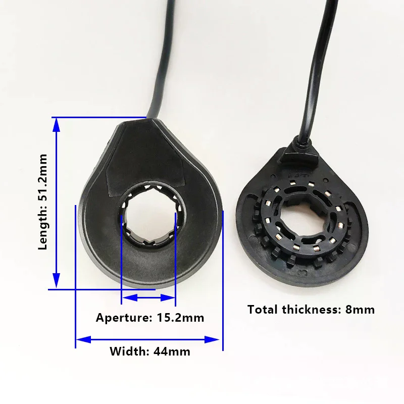 1 Stück Elektro-Fahrrad-Zubehör, 6/12 magnetischer Doppel-Hall-Sensor, SM-Stecker, Pedal-Assistent-Sensor