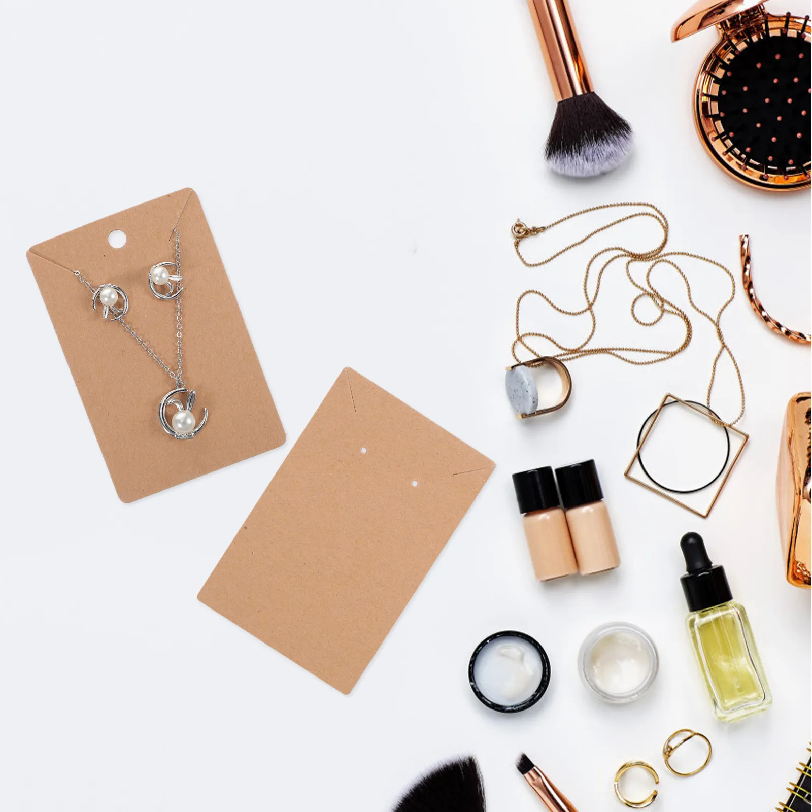 

120 наборов картонных карточек для упаковки и демонстрации ювелирных изделий, пакеты-держатели для серег из крафт-бумаги, основы для серег, органайзеры для хранения ожерелий, DIY