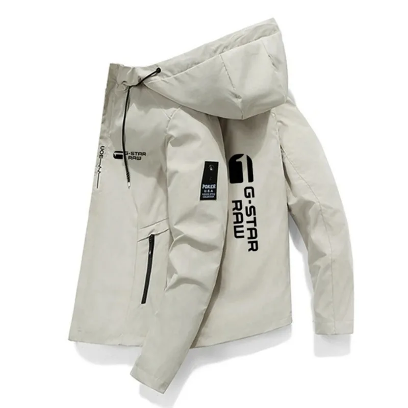 

Spring and Autumn's Men's New High-quality Fashionable Casual Windproof and Sun-proof Zipper Hooded Outdoor Sports Jacket