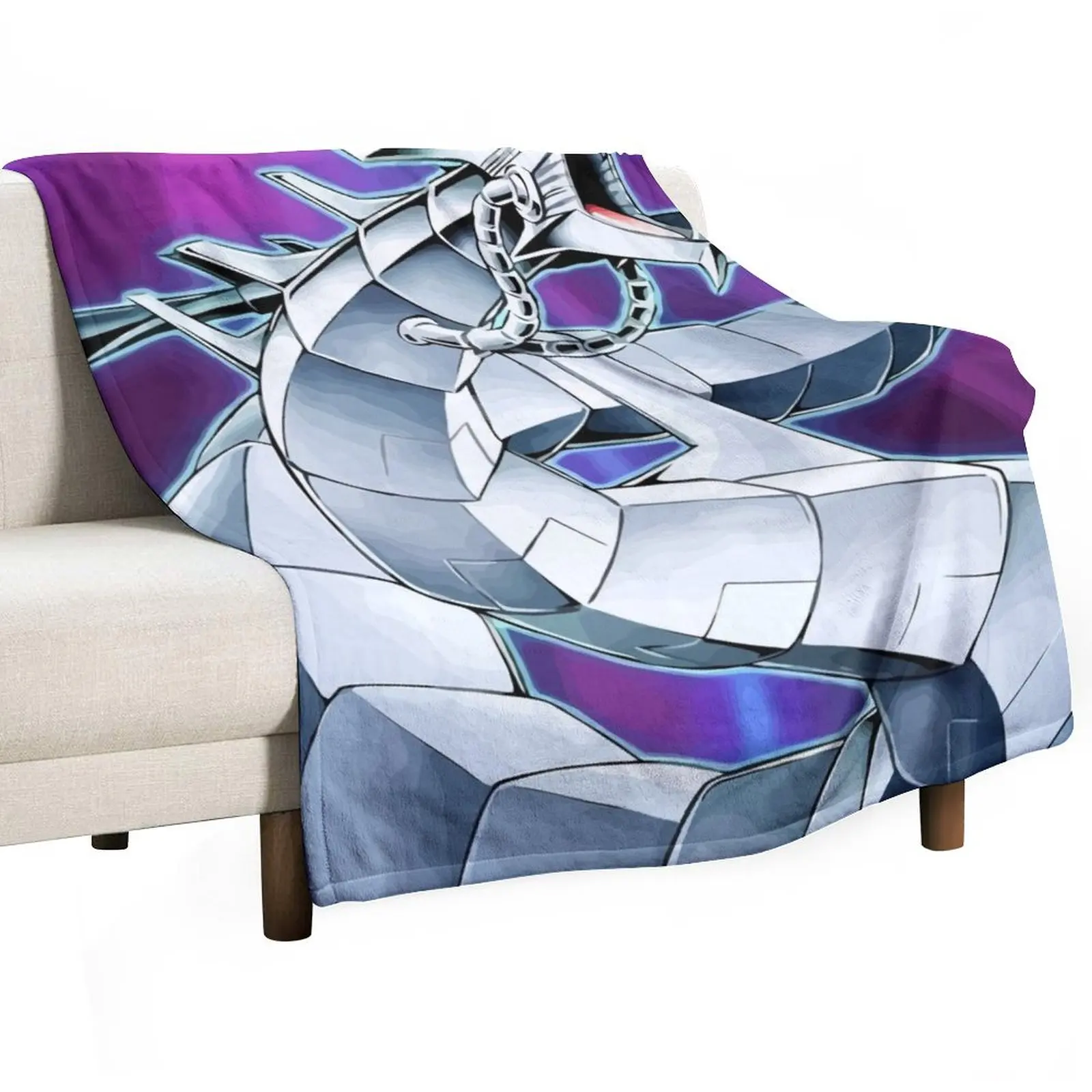 Cyber dragon Throw Blanket for sofa Soft Beds Bed linens Camping Hairy sofa bed Blankets