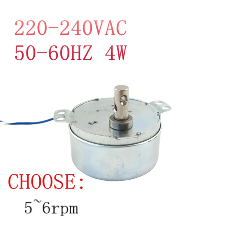 220-240VAC 50-60HZ 4W Claw-Pole Permanent Magnet Synchronous Motor,50TYZ 5rpm