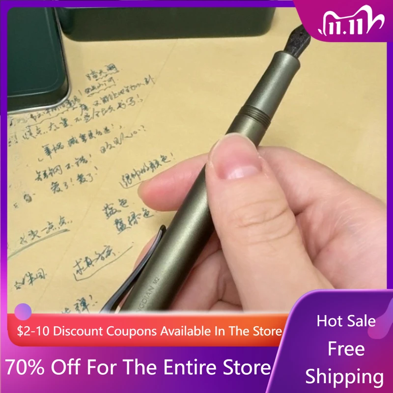 

Luxury HONGDIAN M2 Pocket Fountain Pens EF F 0.38 0.5mm Smooth Writing, Eco-Friendly Gift for Nature Office Supplies Pens