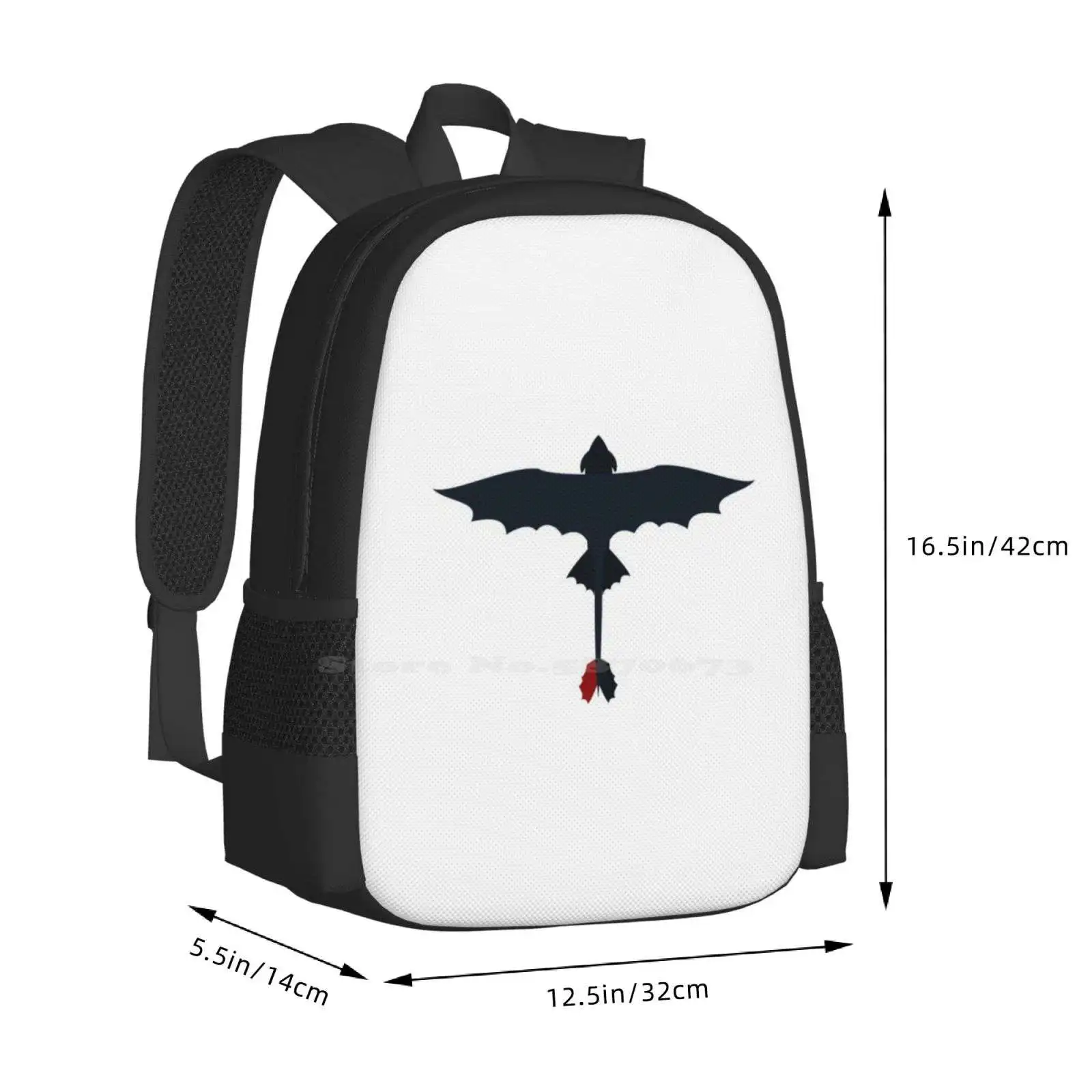 Flying Night Fury Hot Sale Backpack Fashion Bags Flying Night Fury Httyd Httyd Httyd Dark Film Movie Toothless Driving Drive