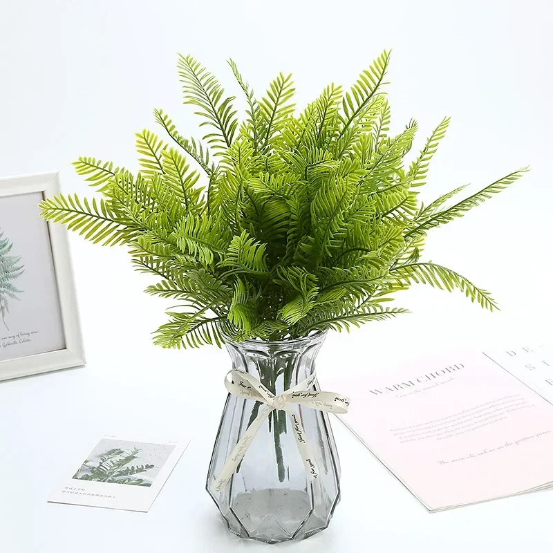 35CM Persian Grass Artificial Green Plants Potted Plants Office Hotel Home Wedding Decoration Plant Garden Decoration