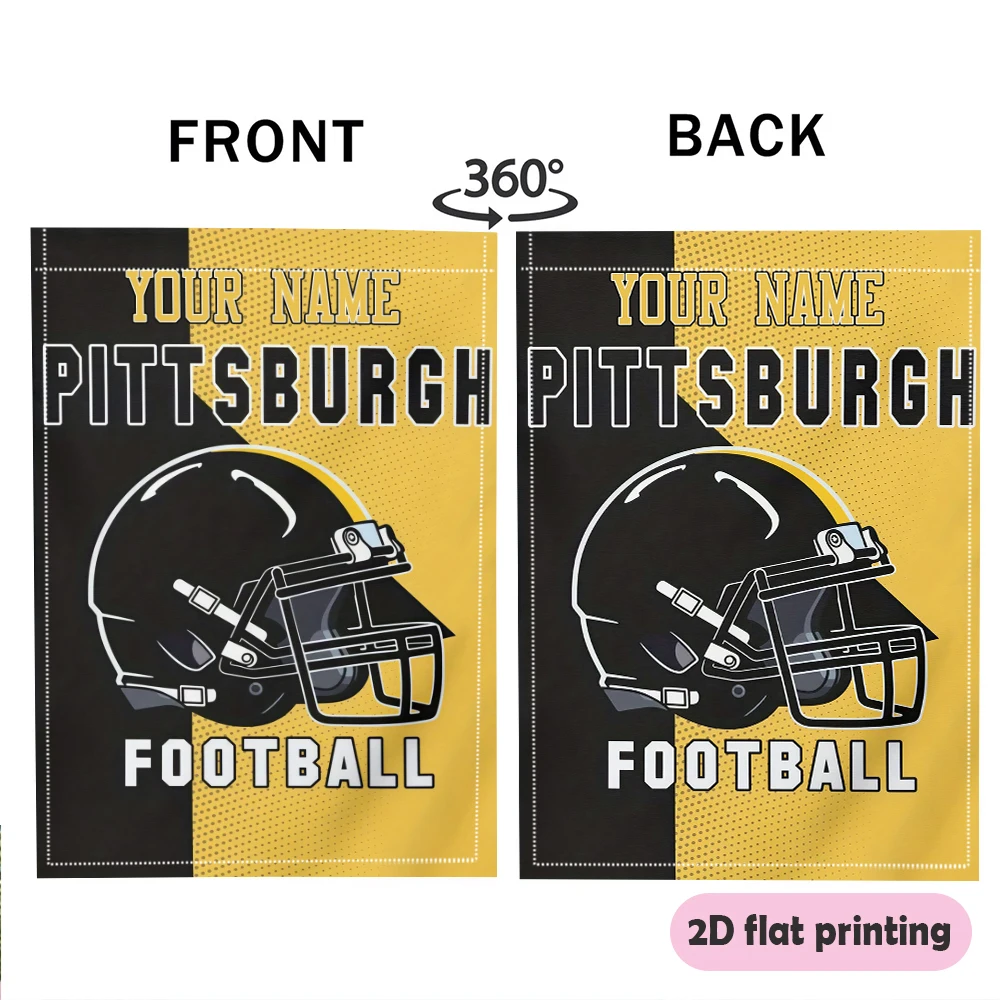 1pc double-sided Customizable Football Helmet Garden flag personalized custom Name garden decoration 30*45cm(12x18in) view 6