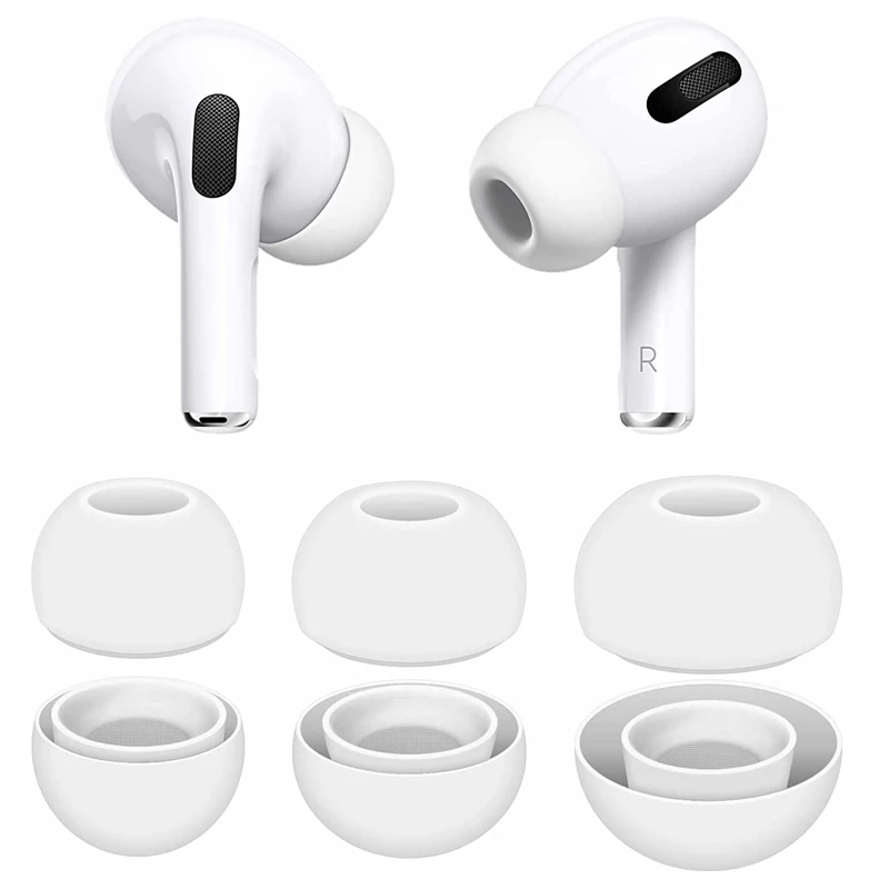 Kopfhörer-Ersatz-Ohrstöpsel-Ohrpolster für Apple AirPods Pro 1. 2. Generation 1 2 Weiche Silikon-Ohrstöpsel Abdeckung Ohrstöpsel XS/S/M/L Größe – Detail 7