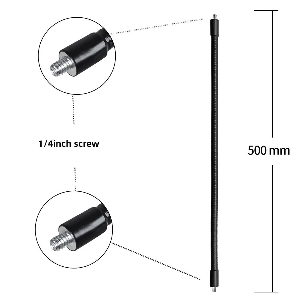 Flexible Metallrohrstange Einbeinstativ Selfie Stick Ständer mit 1/4 Zoll Schraube/Kugelkopf-Verlängerungsarm für Kamerastativ-Handy – Detail 30