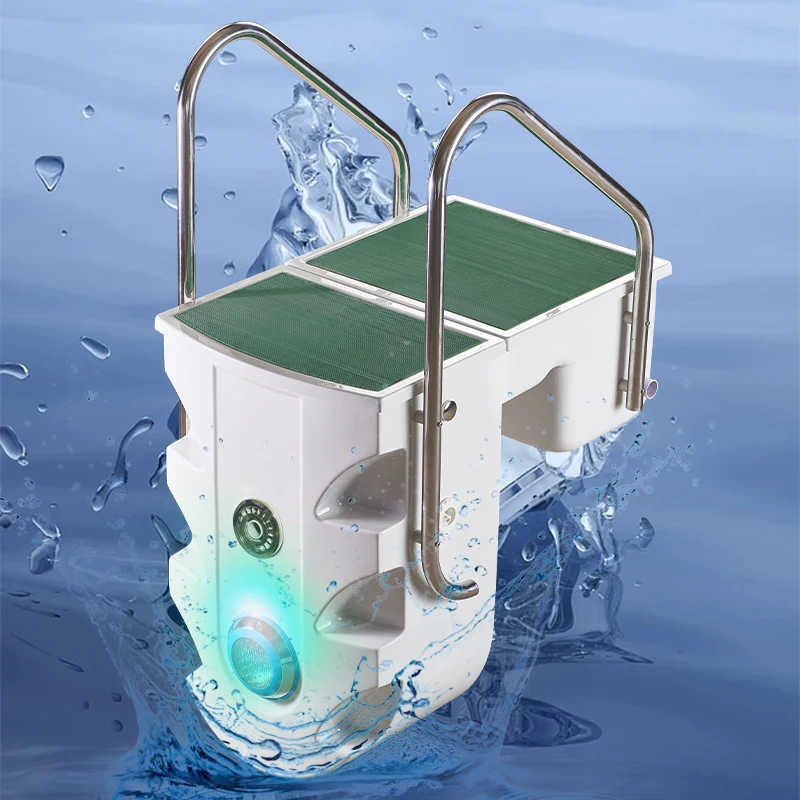 Wall Mounted Swimming Pool Filter Easy Install PK8028 With Water Pump Acrylic Shell For Hotel Use Luxury Type