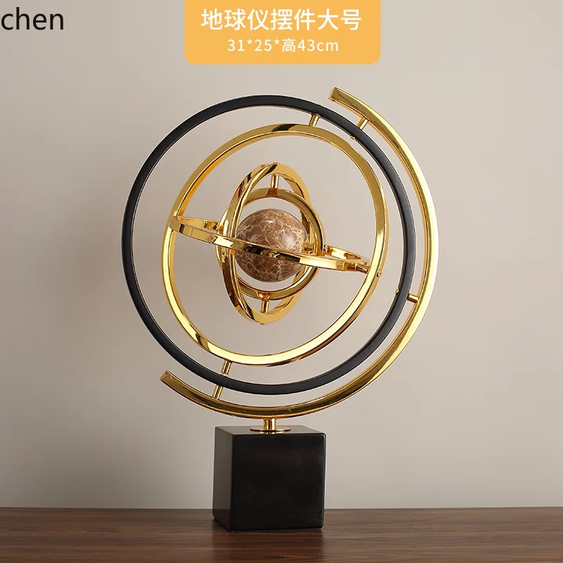 Zml globe ornament - sample room living room tv cabinet wine cabinet decoration - hotel lobby entrance display