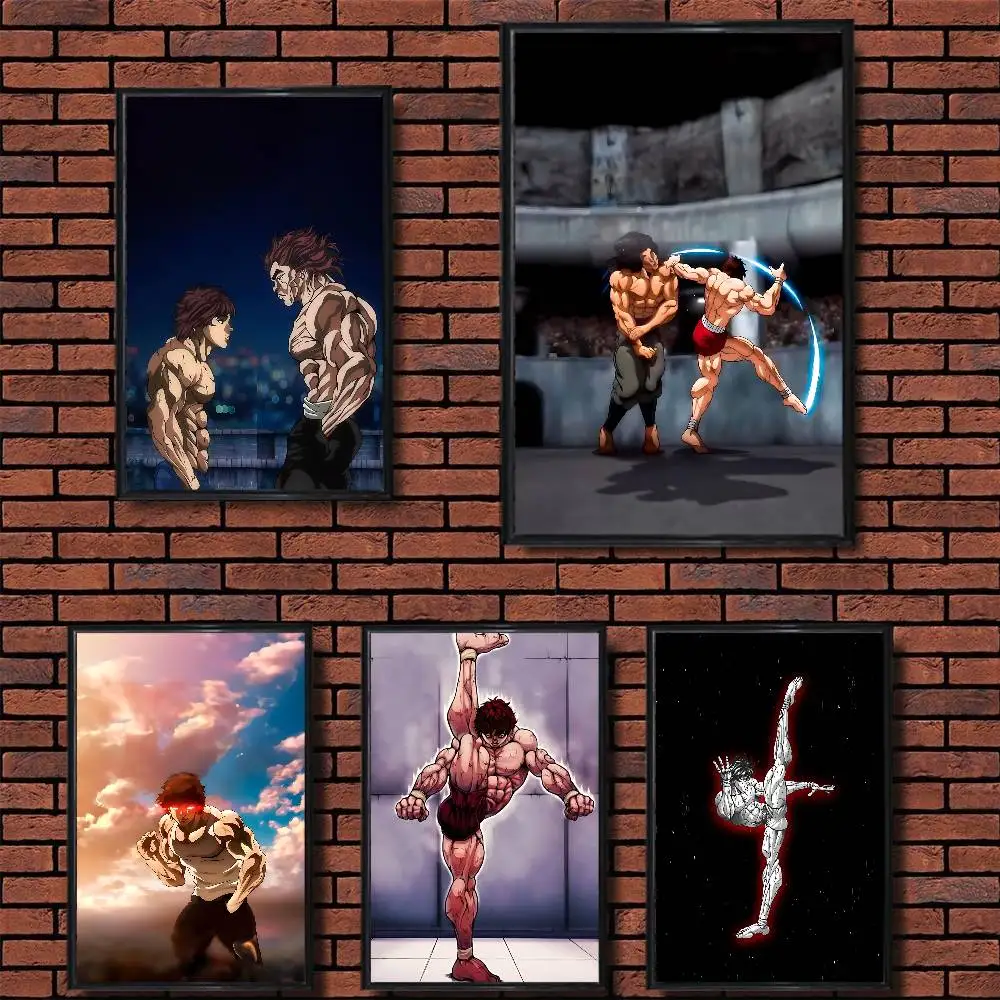 

Brawny H-Hanma Baki Manga Wall Art Anime Canvas Painting Poster For Living Room Decoration Picture Home Decor