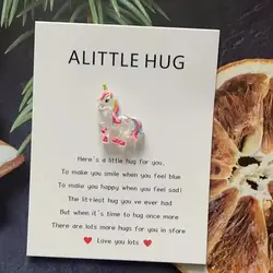 5pcs Resin Cute  Pocket Hug, Mini Decorative Item with Encouragement Card, Perfect Gift for Family and Friends