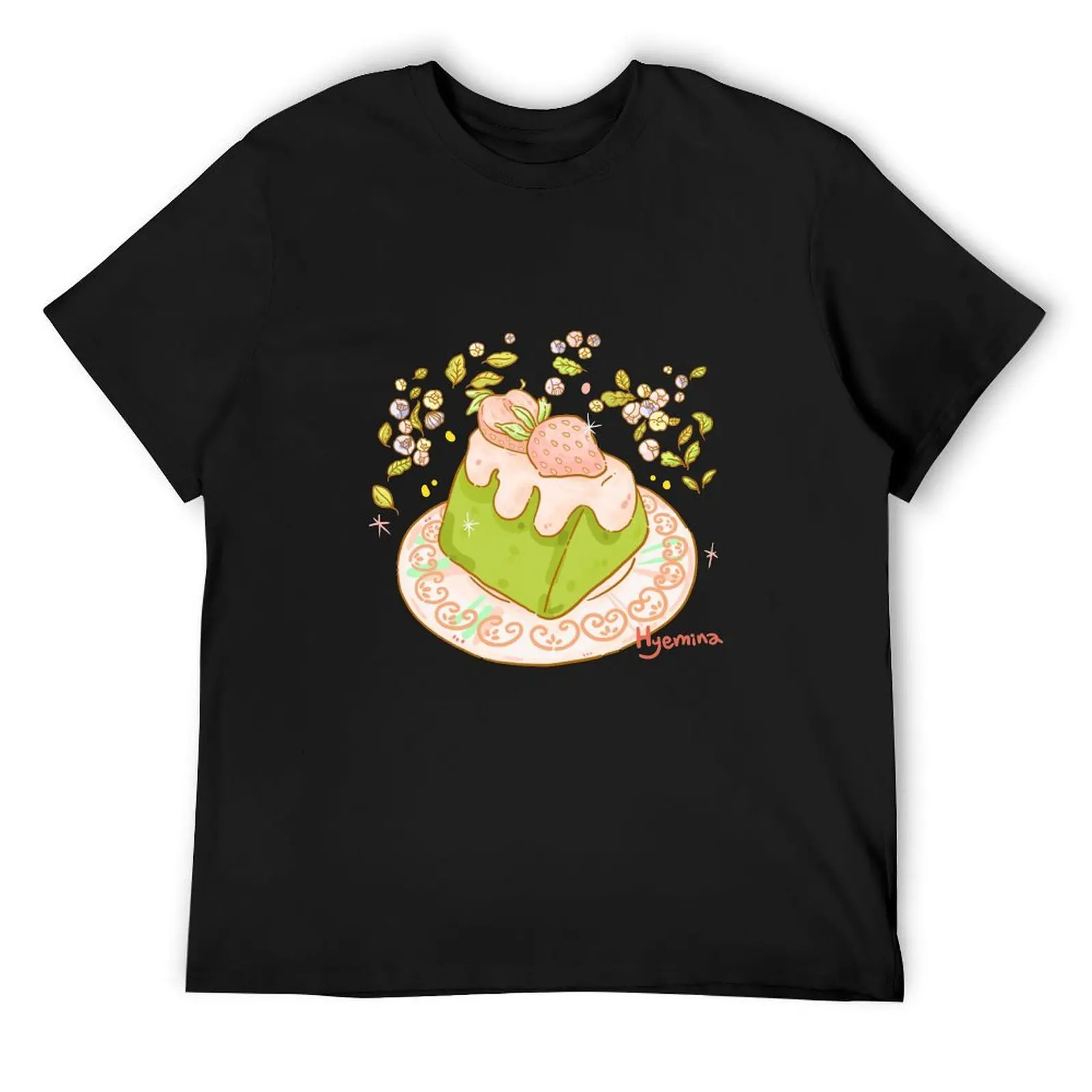 Matcha Strawberry Cake T-Shirt summer tops sports fans tee shirts for men