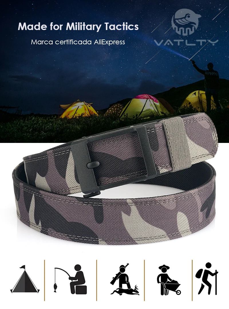 VATLTY neuer harter taktischer gürtel für männer metall automatische schnalle ipsc pistolen gürtel 1100d nylon militär gürtel outdoor sport gürtel männlich – Detail 1