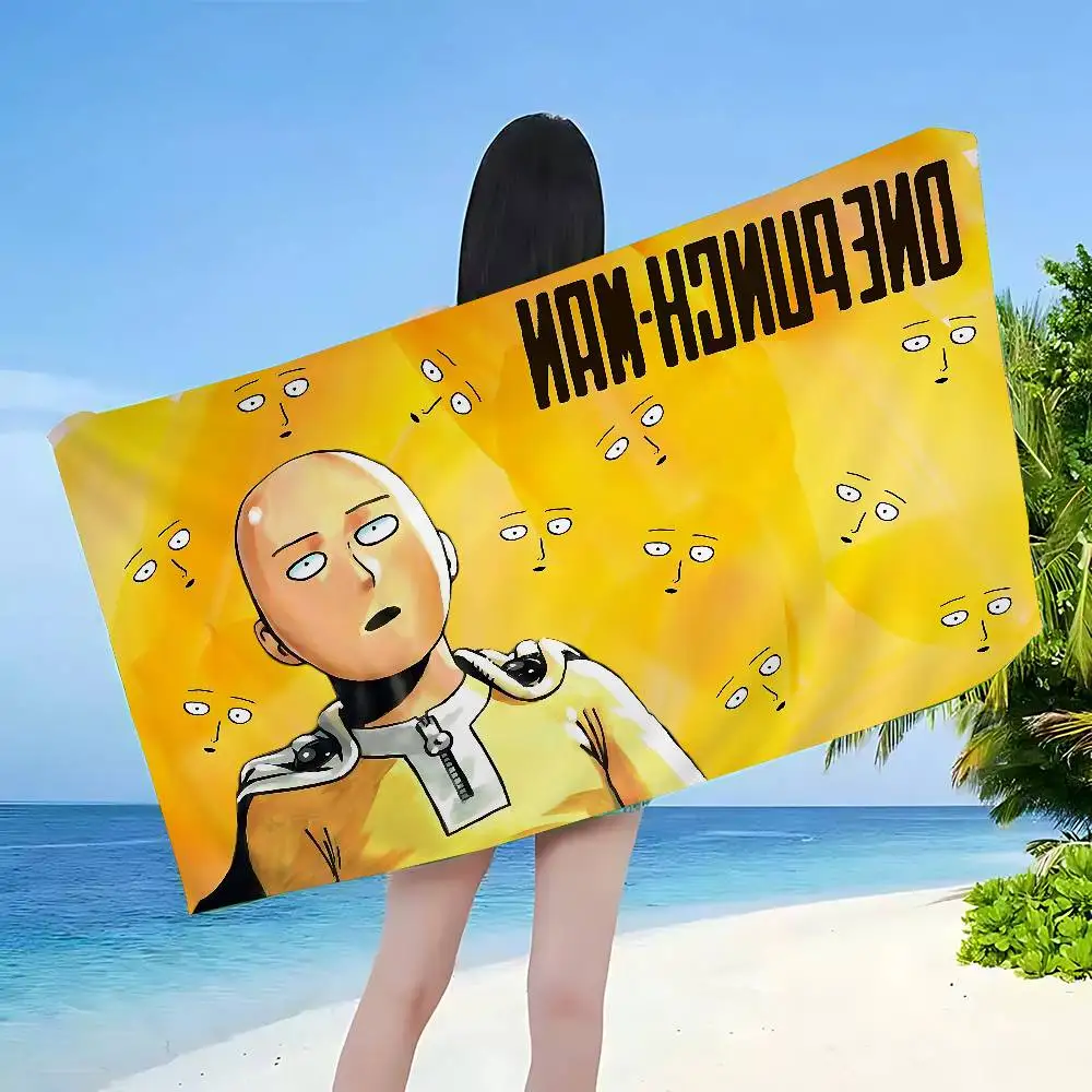 Superhero Anime One Punch Man Microfiber Blanket Quick Drying Beach Towels Oversized Printing Super Absorbent Pool Towel Blanket