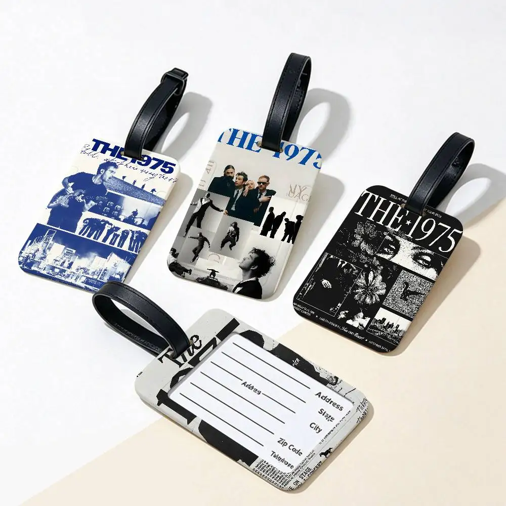 T-T-The-1975-R-Rock-B-Band PVC Information Card Holder Luggage Tag Anti lost Waterproof Name Label For Travelling