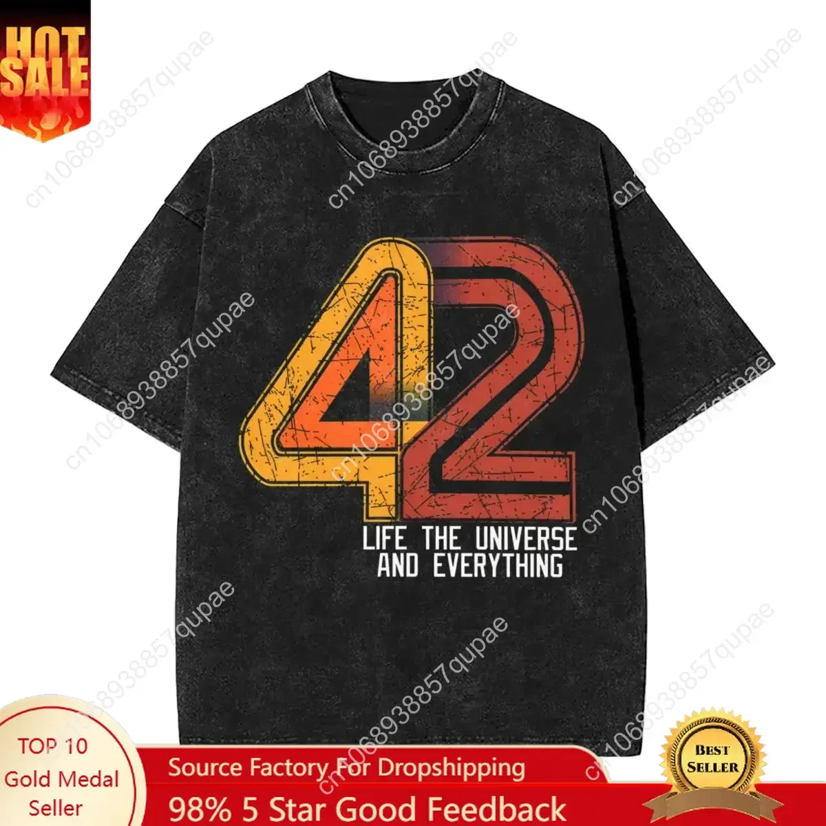 

Мужская и женская футболка «Жизнь Вселенной и все» Путеводитель автостопом по галактике, мытые футболки, футболка, одежда больших размеров