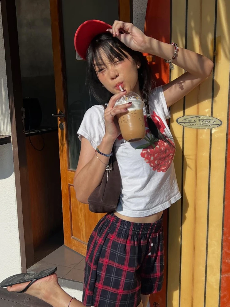 Slim Fit ort Sve T-irt femmes été nouveau Sle Hot Girl oulder longueur coton Polyester mélange imprimé rond Ne haut